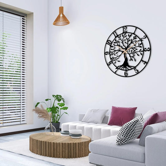 Tree of Life Wall Clock - Modern Farmhouse Decor